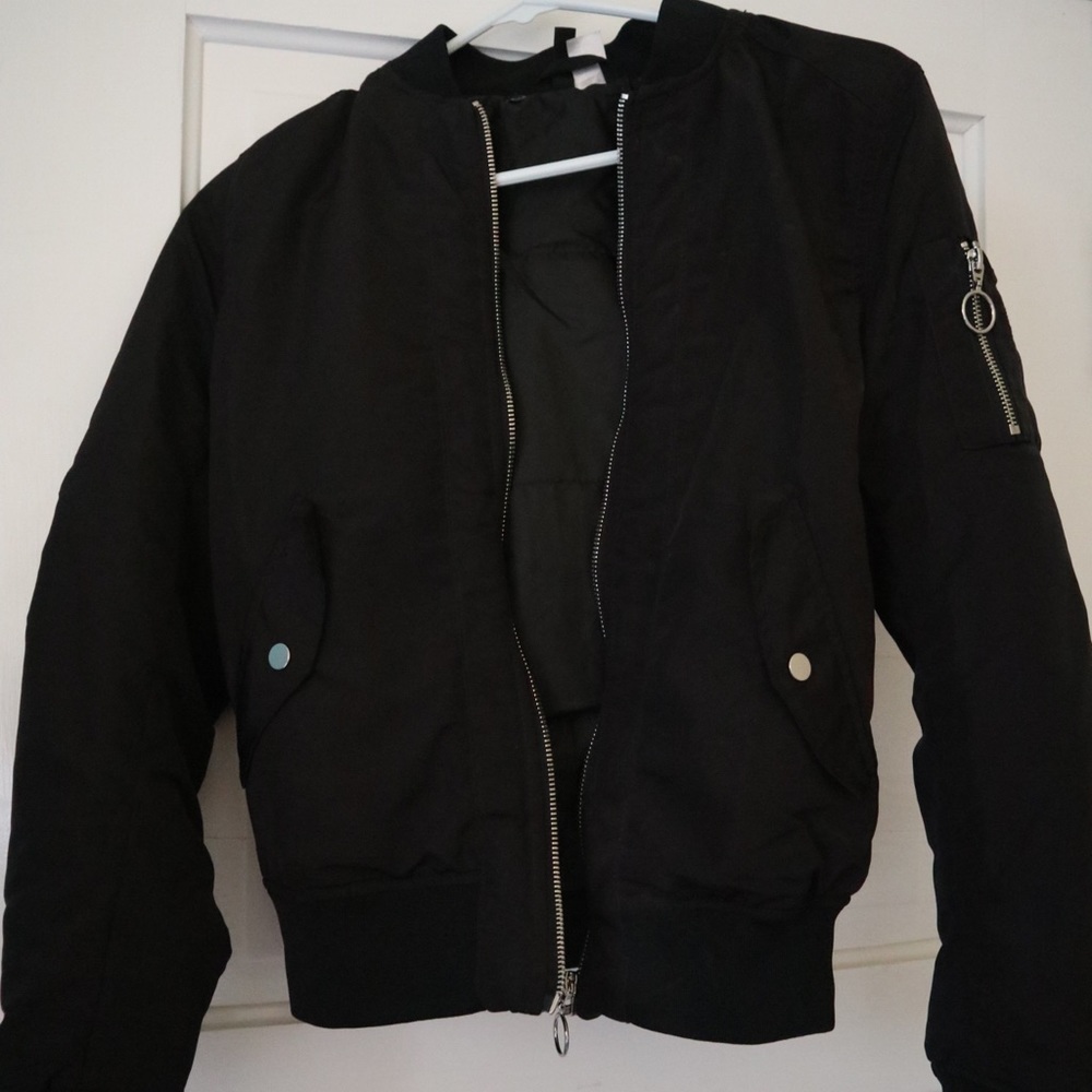 Black H&M Divided Bomber Jacket